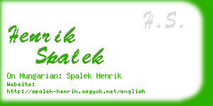 henrik spalek business card